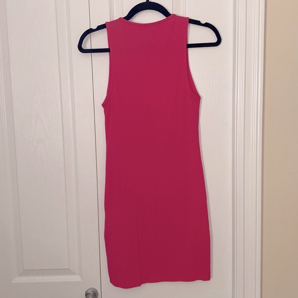 2/$20 Zara Bodycon hot pink mini dress - Picture 2 of 3
